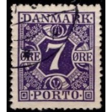 1930. Danmark. Portomærker. 7 øre violet. Stemplet.